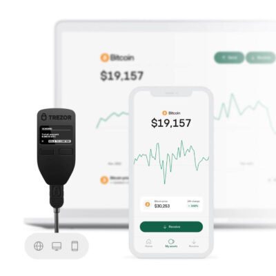 Portfel kryptowalutowy Trezor Model One Czarny (B00R6MKDDE) 2