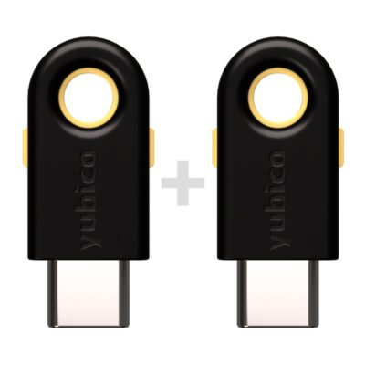 Klucze zabezpieczające Yubico Yubikey 5C USB Type-C zestaw 2 szt (683068-2)