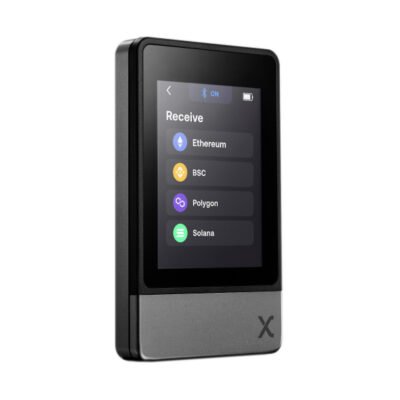 Portfel kryptowalutowy SecuX Neo‑X Premium Metallic Edition z dwoma płytkami mnemonicznych fraz, Bluetooth i USB‑C 11