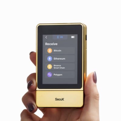 Portfel kryptowalutowy SecuX NeoGold z ekranem dotykowym, Bluetooth i USB-C 5