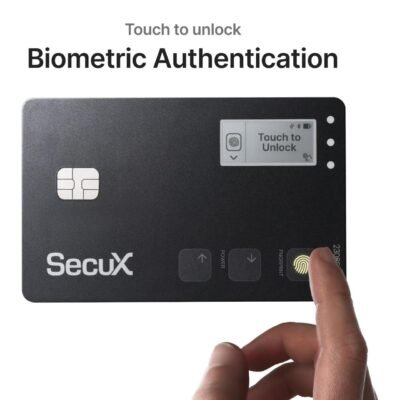 Biometryczny portfel kryptowalutowy SecuX Shield BIO z odciskiem palca (B0CSS772MB) 10