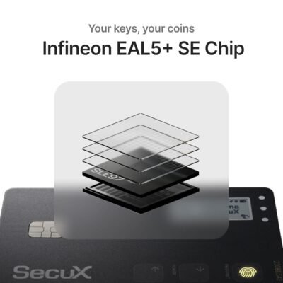 Biometryczny portfel kryptowalutowy SecuX Shield BIO z odciskiem palca (B0CSS772MB) 12
