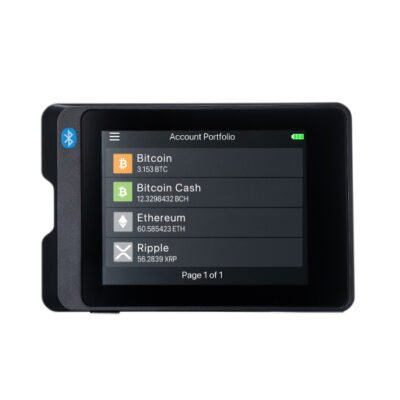 Portfel kryptowalutowy SecuX W20 z dotykowym ekranem i Bluetooth Czarny