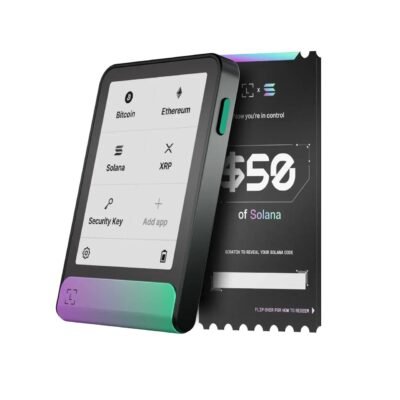 Portfel sprzętowy do kryptowalut Ledger Flex Solana Edition z etui Custom Magnet Folio + 50 USD w SOL