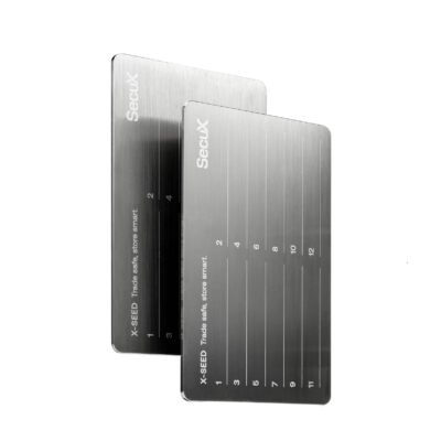 Portfel kryptowalutowy SecuX Neo‑X Premium Metallic Edition z dwoma płytkami mnemonicznych fraz, Bluetooth i USB‑C 17