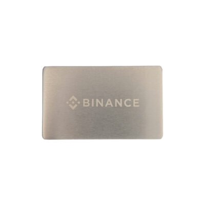 Metal do przechowywania seed phrase Binance Mini Plate, płytka 1 szt. 55×90 mm + rączka do grawerowania 2