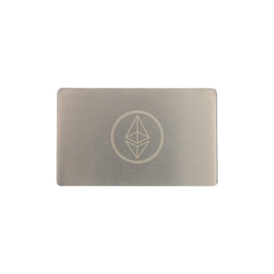 Metal do przechowywania seed phrase Ethereun Mini Plate, płytka 1 szt. 55×90 mm + rączka do grawerowania 2