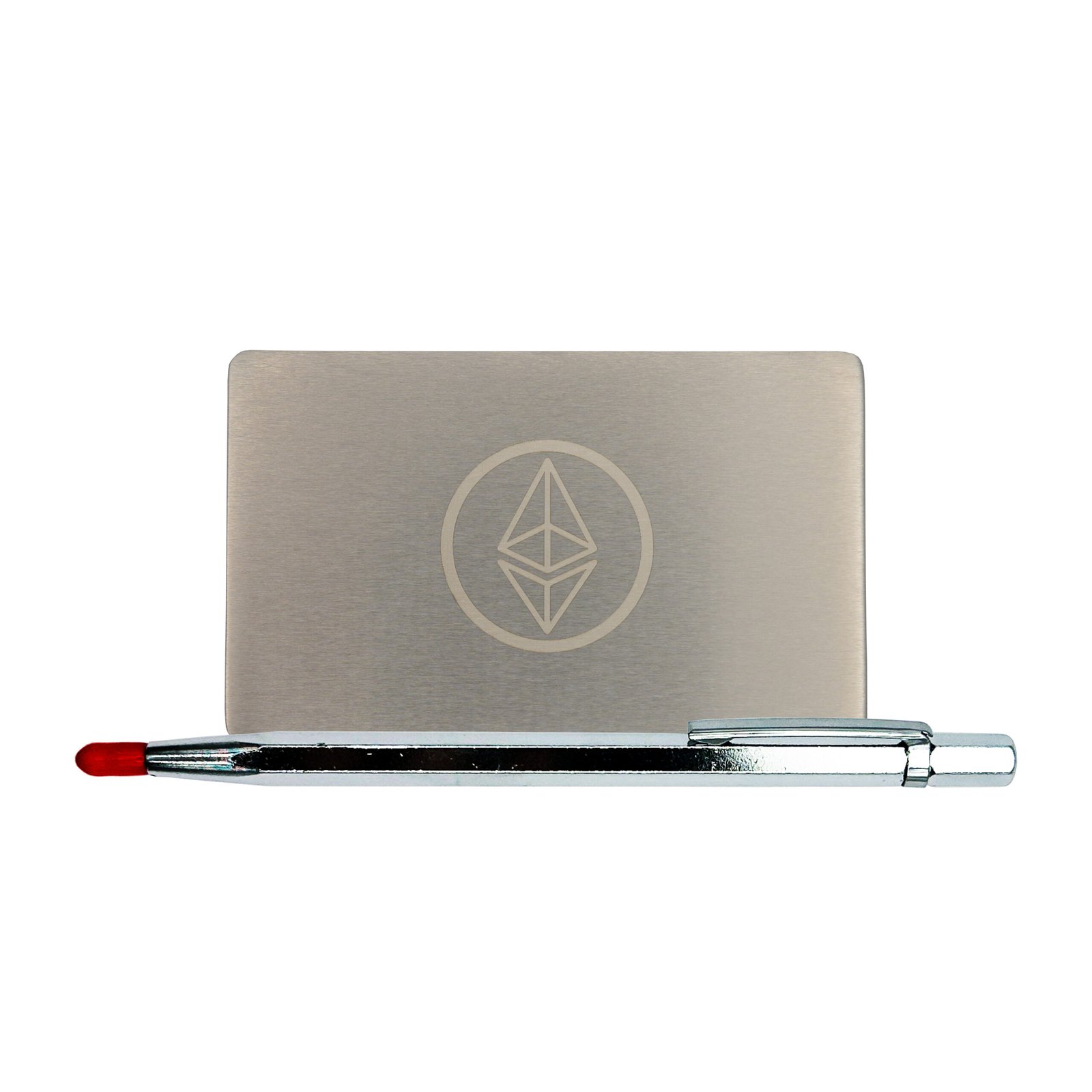 Metal do przechowywania seed phrase Ethereun Mini Plate, płytka 1 szt. 55×90 mm + rączka do grawerowania Metal do przechowywania seed phrase Ethereun Mini Plate, płytka 1 szt. 55×90 mm + rączka do grawerowania