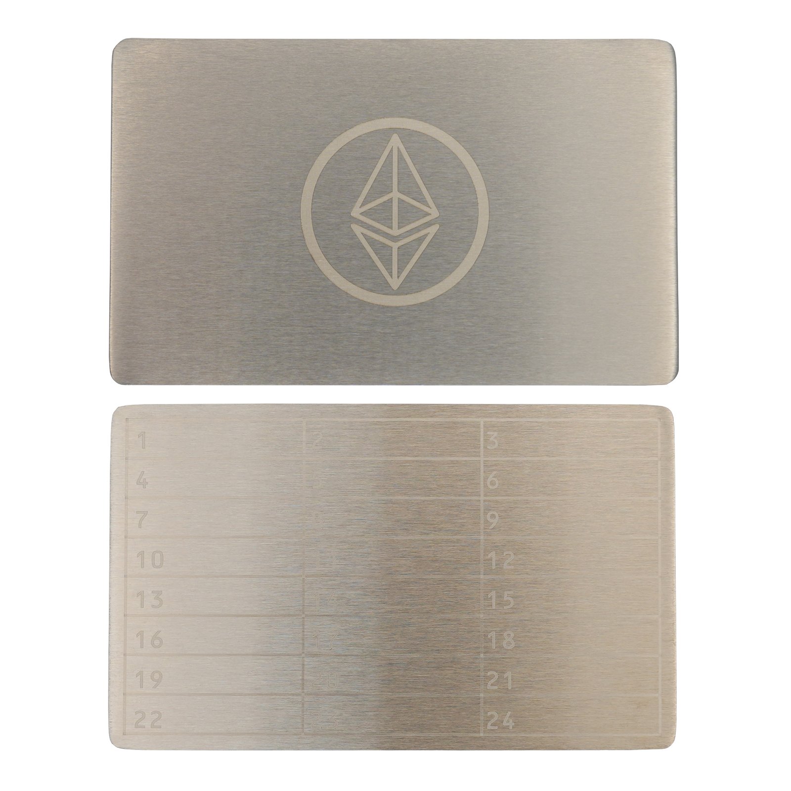 Metal do przechowywania seed phrase Ethereun Mini Plate, płytka 1 szt. 55×90 mm + rączka do grawerowania 4 Metal do przechowywania seed phrase Ethereun Mini Plate, płytka 1 szt. 55×90 mm + rączka do grawerowania 4