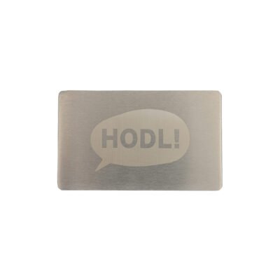 Metal do przechowywania seed phrase Hodl Mini Plate, płytka 1 szt. 55×90 mm