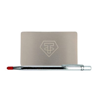 Metal do przechowywania seed phrase Tether Mini Plate, płytka 1 szt. 55×90 mm + rączka do grawerowania