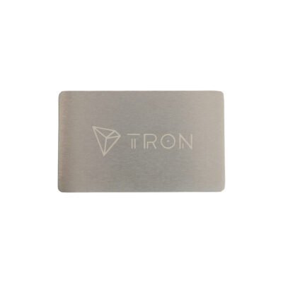 Metal do przechowywania seed phrase Tron Mini Plate, płytka 1 szt. 55×90 mm + rączka do grawerowania 2