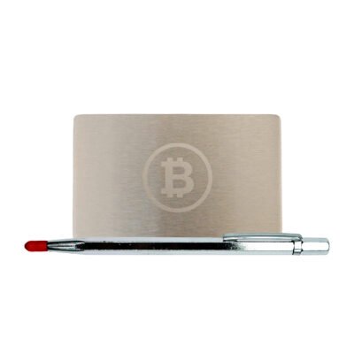 Metal do przechowywania seed phrase Bitcoin Mini Plate, płytka 1 szt. 55×90 mm + rączka do grawerowania