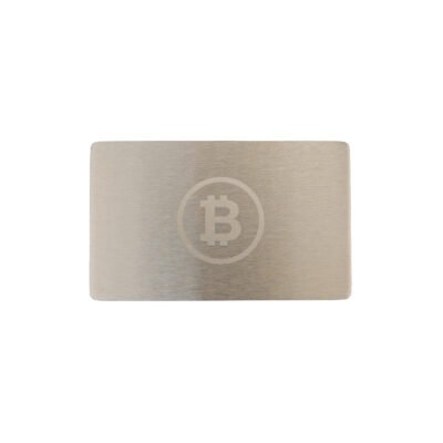Metal do przechowywania seed phrase Bitcoin Mini Plate, płytka 1 szt. 55×90 mm + rączka do grawerowania 2