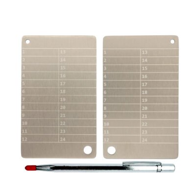 Metalowe płytki Btcwallet White Plate do przechowywania seed phrase 2 szt. + śruba montażowa + graw. ręczka 2