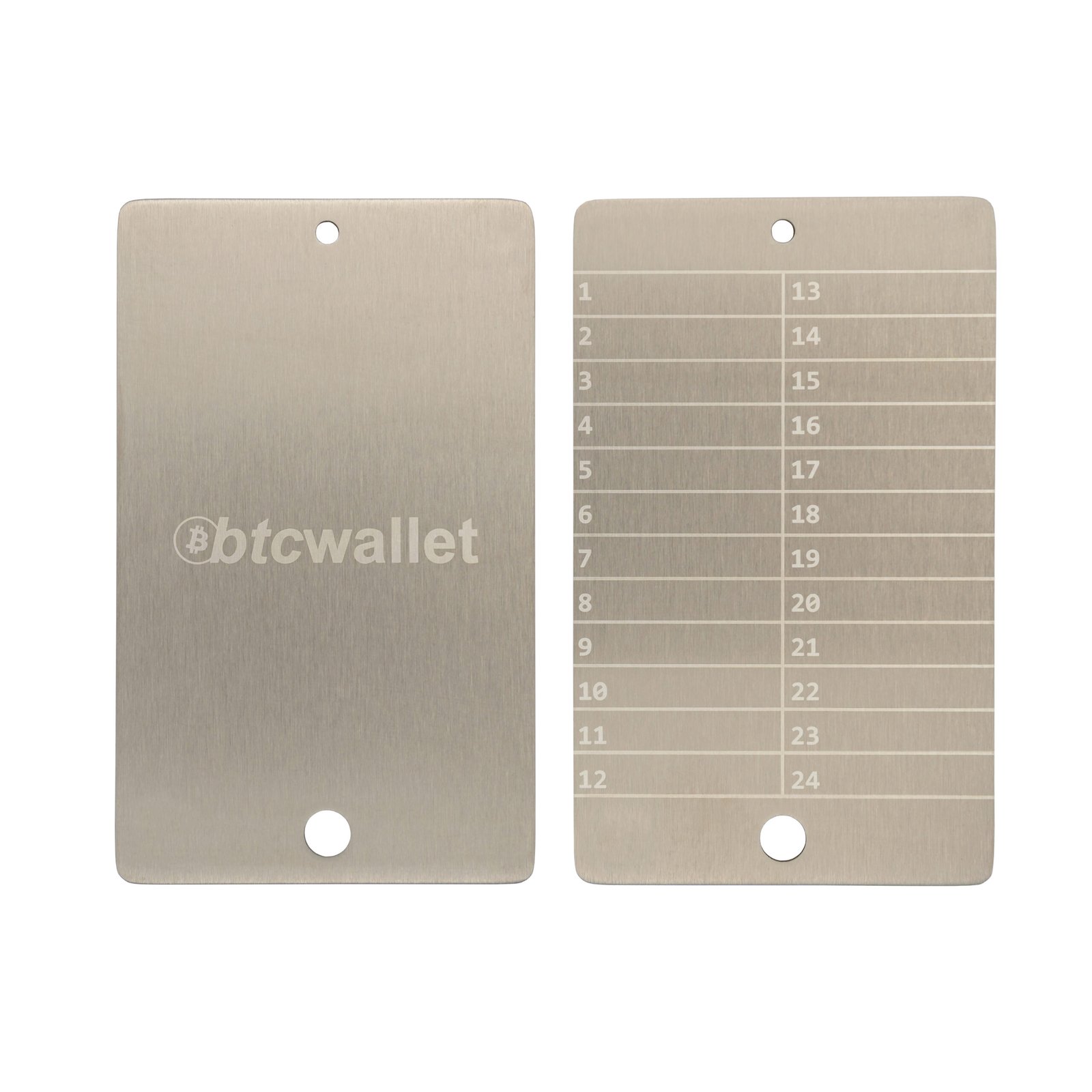 Metalowe płytki Btcwallet White Plate with Seals do przechowywania seed phrase 2 szt. + plomby + rysik grawerski 3 Metalowe płytki Btcwallet White Plate with Seals do przechowywania seed phrase 2 szt. + plomby + rysik grawerski 3