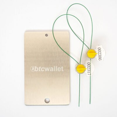 Metalowe płytki Btcwallet White Plate with Seals do przechowywania seed phrase 2 szt. + plomby + rysik grawerski 2