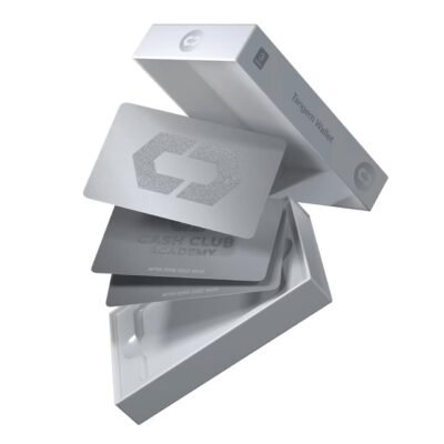 Portfel kryptowalutowy Tangem 2.0 x Cash Club Academy Silver Wallet zestaw 3 kart (TG-CCAS)